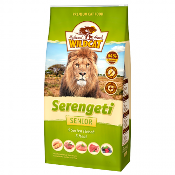 WildCat Serengeti Senior 3kg - 5 druhů mas s bramborem