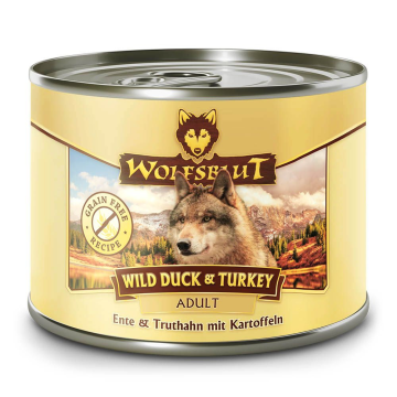 Wolfsblut konz. Wild Duck & Turkey Adult 200g - kachna a krůta