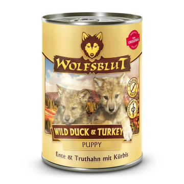 Wolfsblut konz. Wild Duck & Turkey Puppy 395g - kachna a krůta