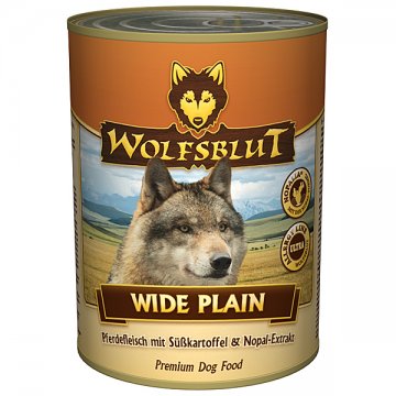 Wolfsblut konz. Wide Plain Adult 800g - kůň s batáty